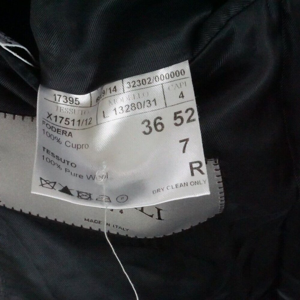 Canali 1934 CURRENT Gray Blue Striped 100% Wool 2 Pc Suit Jacket Pants Sz 42R - Picture 9 of 11